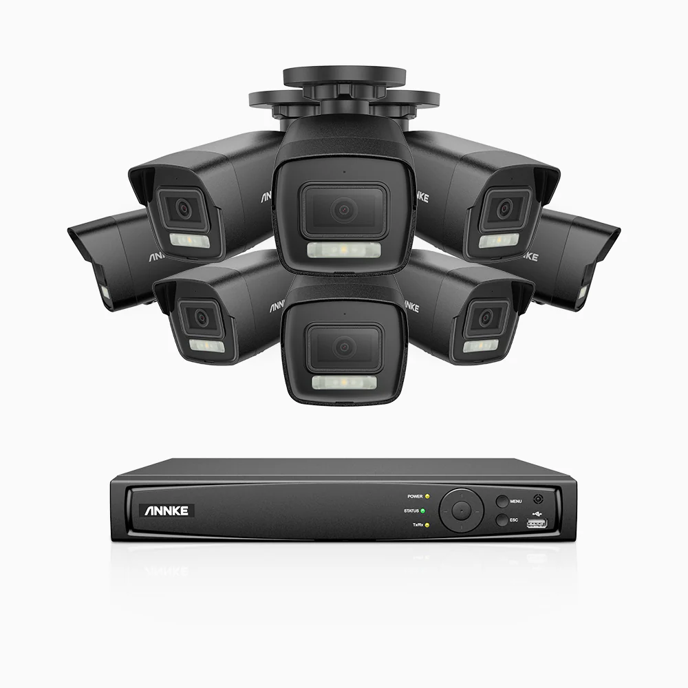 H500P - 3K 16 Channel 8 Cameras PoE Security System, Color & IR Night Vision, 3072 X 1728 @ 20fps, Human & Vehicle Detection, Two-Way Audio, IP67 - Image 3