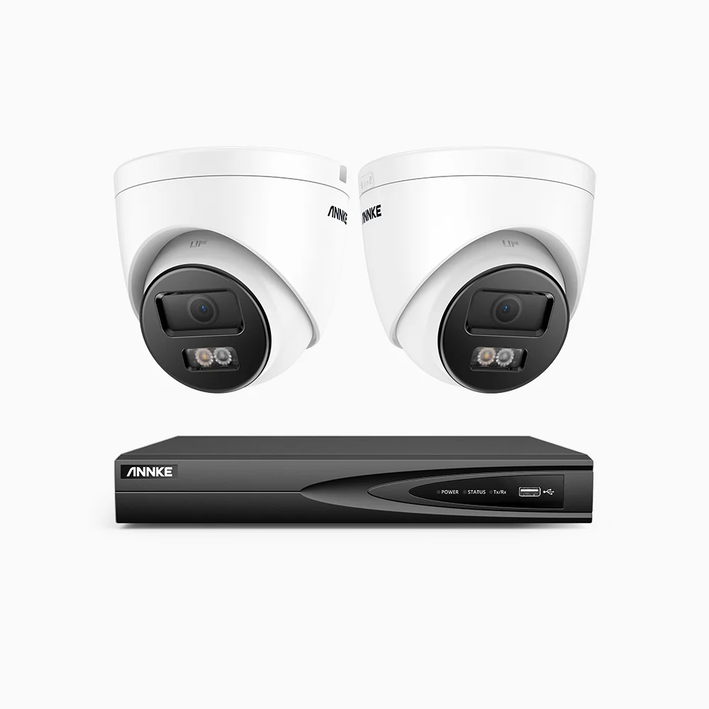 H500P - 3K 4 Channel 2 Cameras PoE Security System, Color & IR Night Vision, 3072 X 1728 @ 20fps, Human & Vehicle Detection, Two-Way Audio, IP67 - Image 2