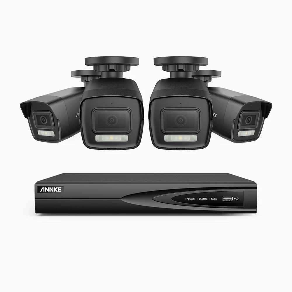 H500P - 3K 4 Channel 4 Cameras PoE Security System, Color & IR Night Vision, 3072 X 1728 @ 20fps, Human & Vehicle Detection, Two-Way Audio, IP67 - Image 2