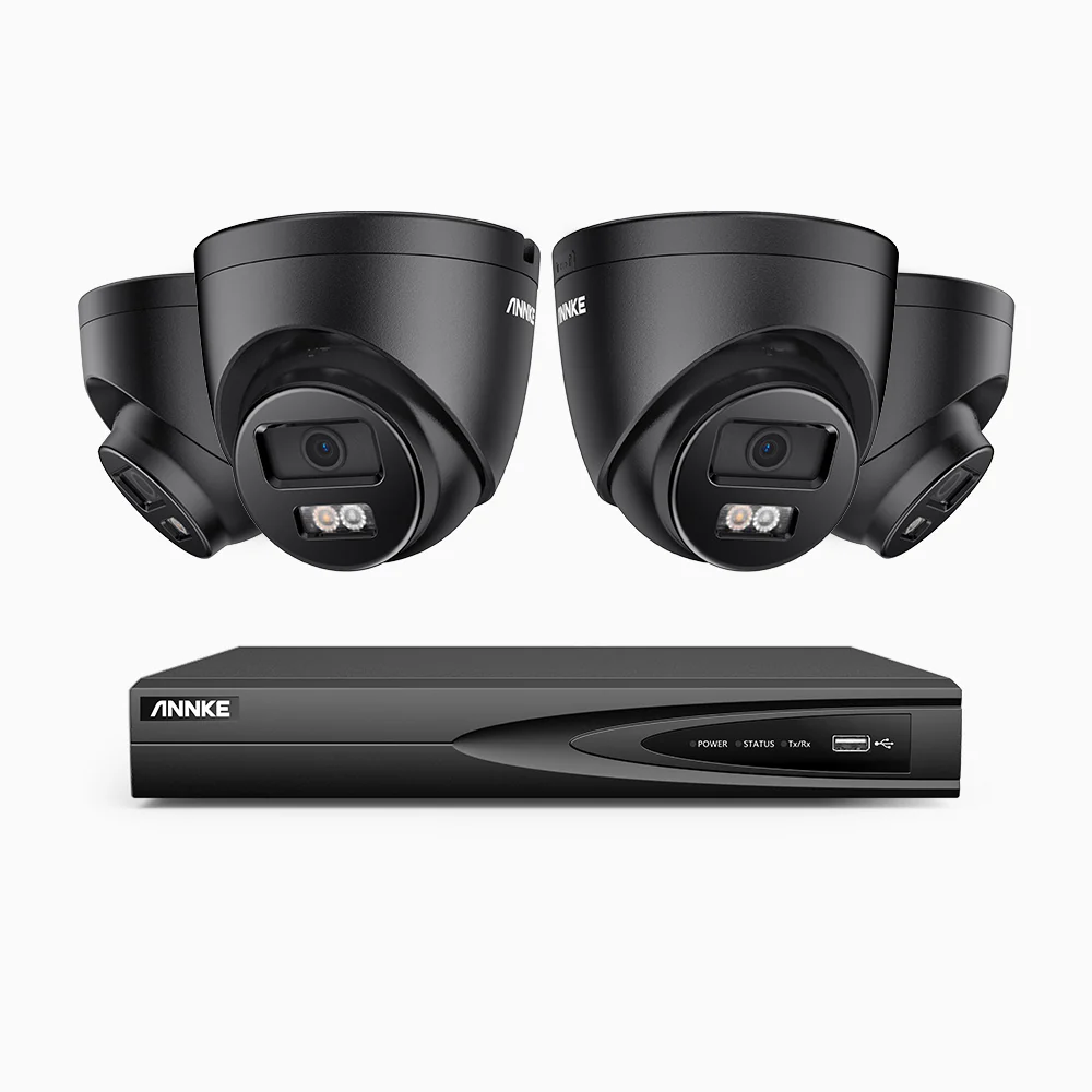 H500P - 3K 4 Channel 4 Cameras PoE Security System, Color & IR Night Vision, 3072 X 1728 @ 20fps, Human & Vehicle Detection, Two-Way Audio, IP67 - Image 3