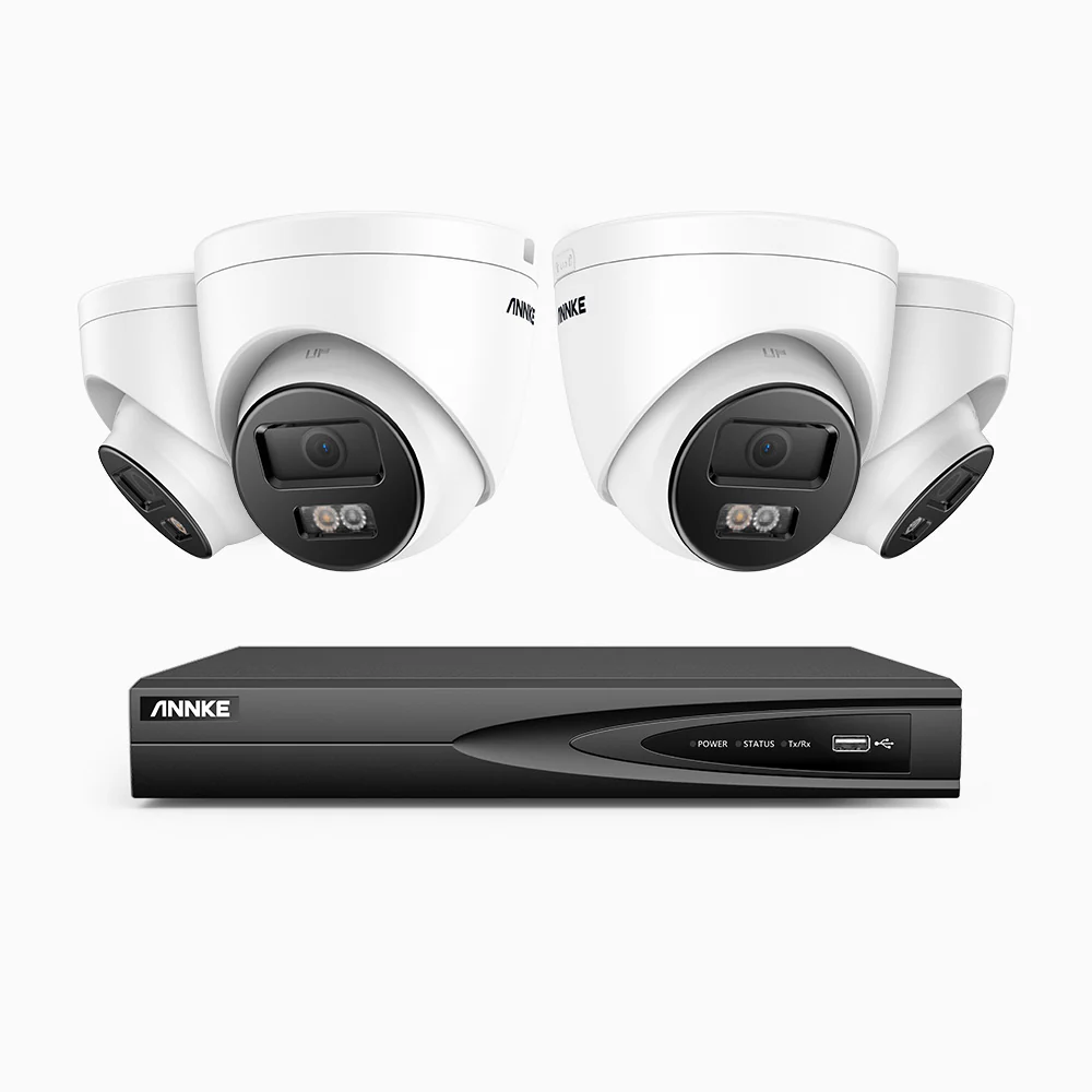 H500P - 3K 4 Channel 4 Cameras PoE Security System, Color & IR Night Vision, 3072 X 1728 @ 20fps, Human & Vehicle Detection, Two-Way Audio, IP67 - Image 4