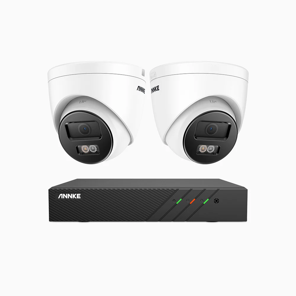 H500P - 3K 8 Channel 2 Cameras PoE Security System, Color & IR Night Vision, 3072 X 1728 @ 20fps, Human & Vehicle Detection, Two-Way Audio, IP67 - Image 2