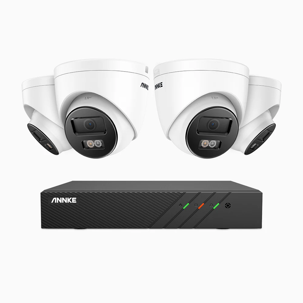 H500P - 3K 8 Channel 4 Cameras PoE Security System, Color & IR Night Vision, 3072 X 1728 @ 20fps, Human & Vehicle Detection, Two-Way Audio, IP67 - Image 2