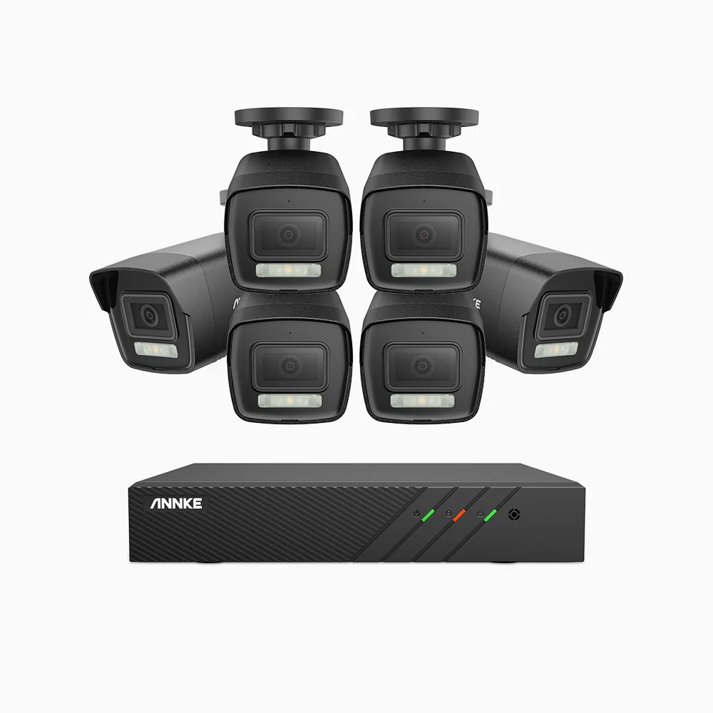 H500P - 3K 8 Channel 6 Cameras PoE Security System, Color & IR Night Vision, 3072 X 1728 @ 20fps, Human & Vehicle Detection, Two-Way Audio, IP67 - Image 2