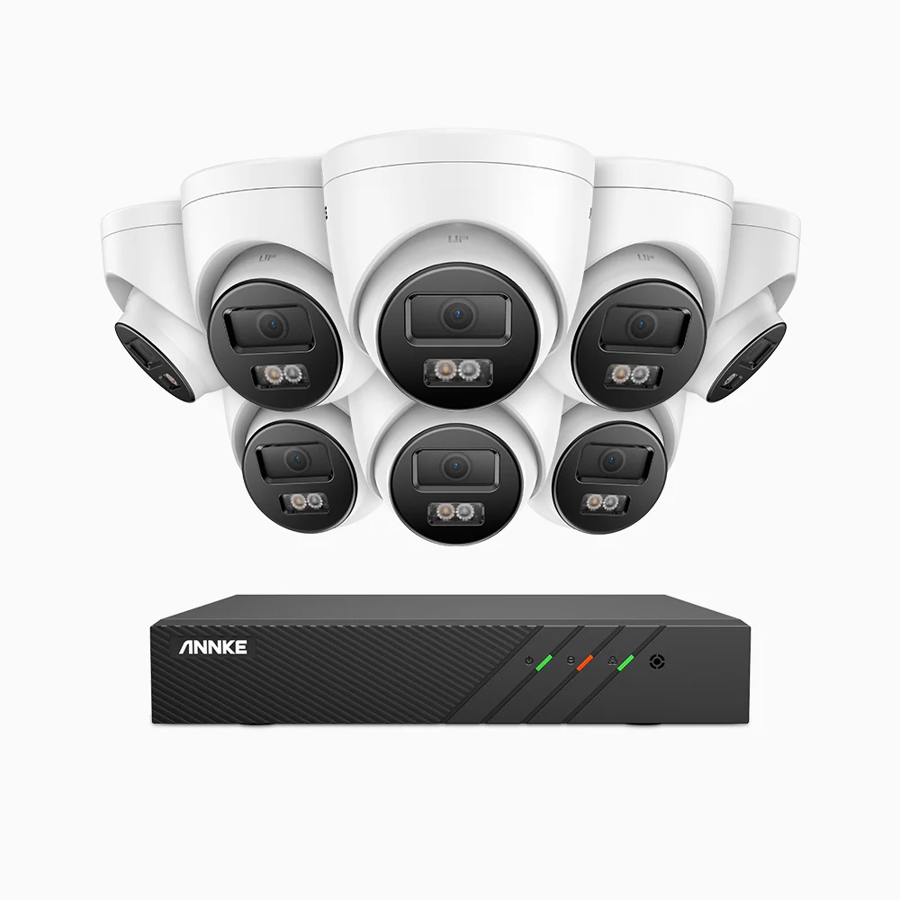 H500P - 3K 8 Channel 8 Cameras PoE Security System, Color & IR Night Vision, 3072 X 1728 @ 20fps, Human & Vehicle Detection, Two-Way Audio, IP67 - Image 2