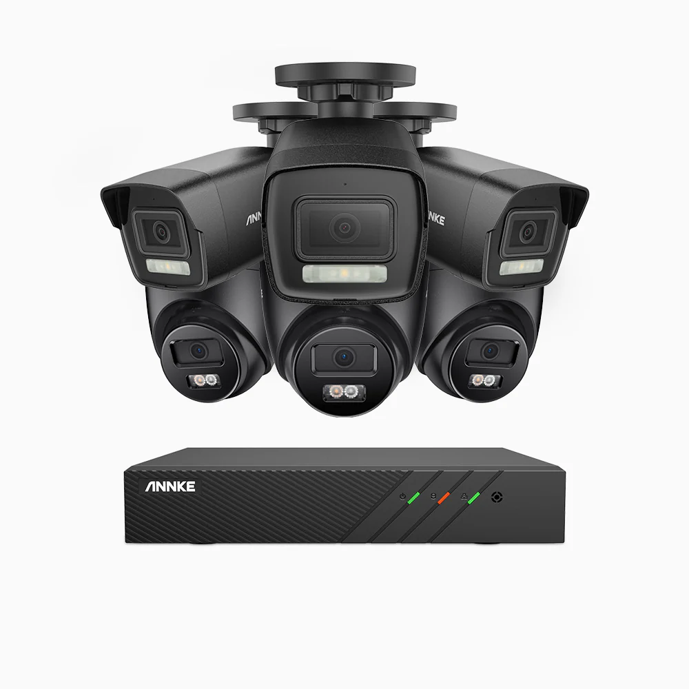 H500P - 3K 8 Channel PoE Security System with 3 Bullet & 3 Turret Cameras, Color & IR Night Vision, 3072 X 1728 @ 20fps, Human & Vehicle Detection, Two-Way Audio, IP67 - Image 2