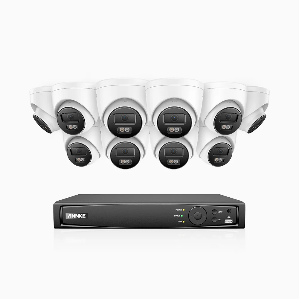 H800 - 4K 16 Channel 10 Cameras PoE Security System, Human & Vehicle Detection, Built-in Mic, Color & IR Night Vision, RTSP Supported - Image 2