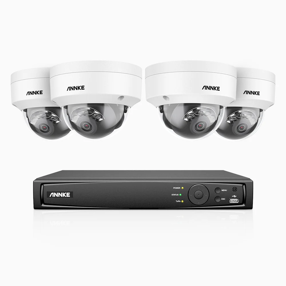 H800 - 4K 4 Channel 4 Cameras PoE Security System, Human & Vehicle Detection, Color & IR Night Vision, Built-in Mic, RTSP Supported - Image 3