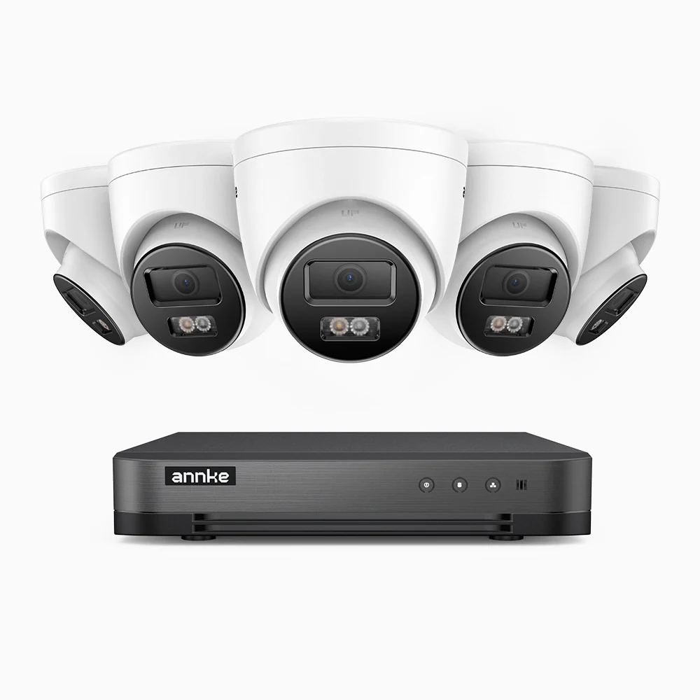 H800 - 4K 8 Channel 5 Cameras PoE Security System, Human & Vehicle Detection, Built-in Micphone & SD Card Slot, Color & IR Night Vision, RTSP Supported - Image 2