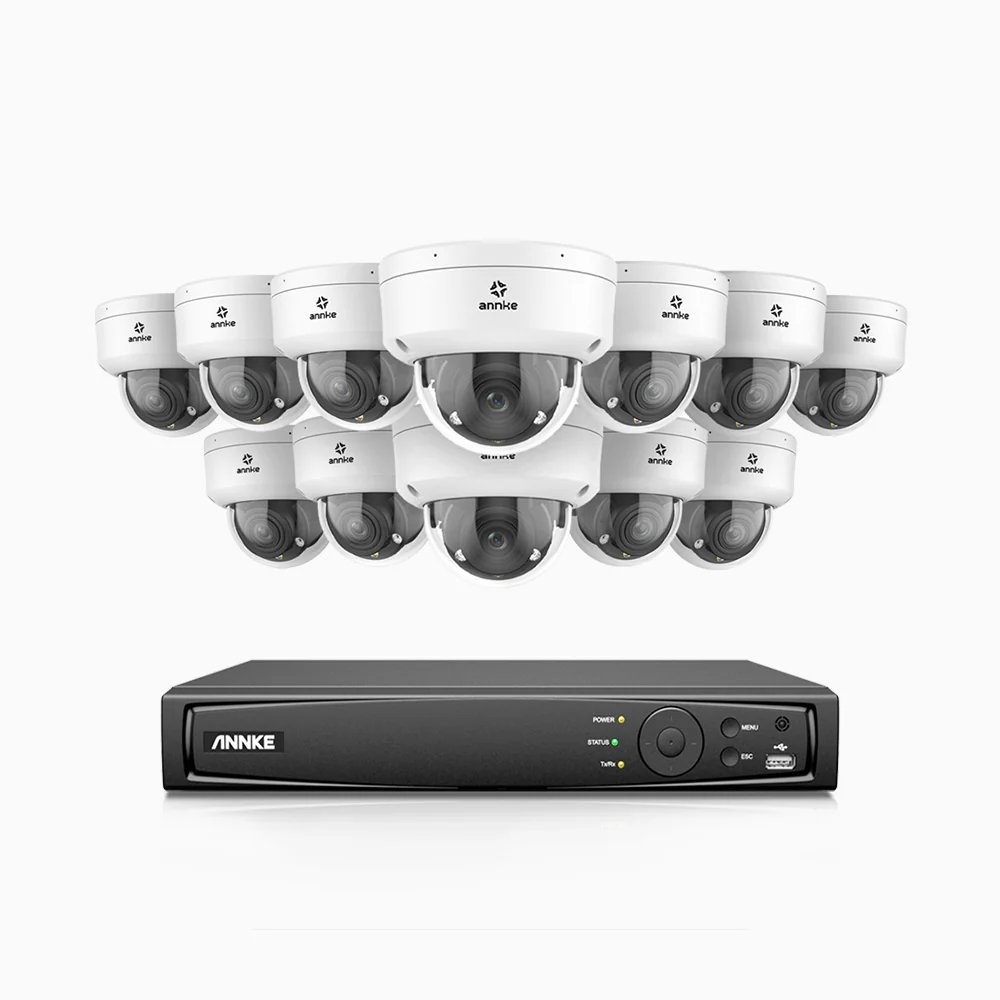 HZ804 - 4K 16 Channel 12 Cameras PoE Security System, 4X Optical Zoom, 2.8 - 12 MM Motorized Varifocal Lens, Smart Dual Light Night Vision, Motion Detection 2.0, Built-in Microphone, Siren & Strobe Alarm, Upgraded Version - Image 2