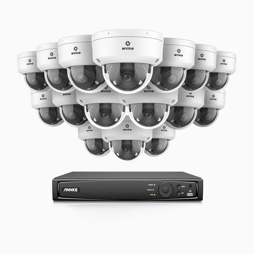 HZ804 - 4K 16 Channel 16 Cameras PoE Security System, 4X Optical Zoom, 2.8 - 12 MM Motorized Varifocal Lens, Smart Dual Light Night Vision, Motion Detection 2.0, Built-in Microphone, Siren & Strobe Alarm, Upgraded Version - Image 2
