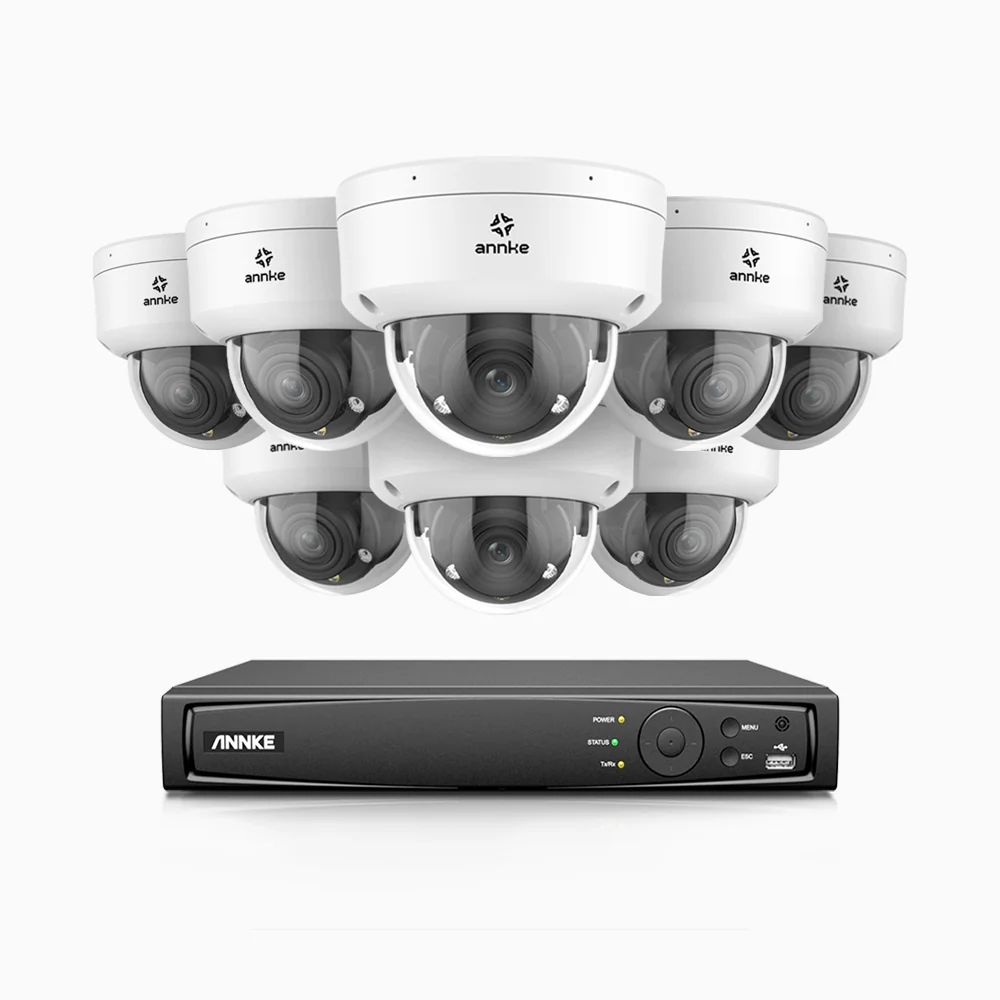 HZ804 - 4K 16 Channel 8 Cameras PoE Security System, 4X Optical Zoom, 2.8 - 12 MM Motorized Varifocal Lens, Smart Dual Light Night Vision, Motion Detection 2.0, Built-in Microphone, Siren & Strobe Alarm, Upgraded Version - Image 2
