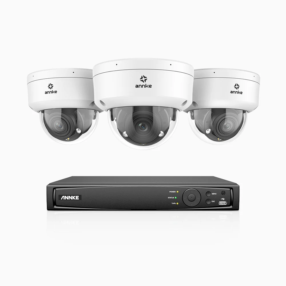 HZ804 - 4K 4 Channel 3 Cameras PoE Security System, 4X Optical Zoom, 2.8 - 12 MM Motorized Varifocal Lens, Smart Dual Light Night Vision, Motion Detection 2.0, Built-in Microphone, Siren & Strobe Alarm, Upgraded Version - Image 2