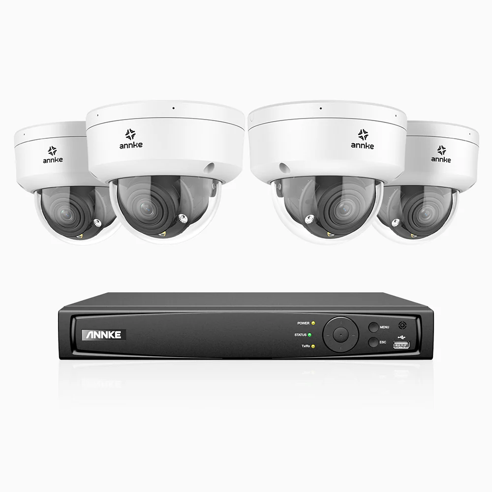 HZ804 - 4K 4 Channel 4 Cameras PoE Security System, 4X Optical Zoom, 2.8 - 12 MM Motorized Varifocal Lens, Smart Dual Light Night Vision, Motion Detection 2.0, Built-in Microphone, Siren & Strobe Alarm, Upgraded Version - Image 2