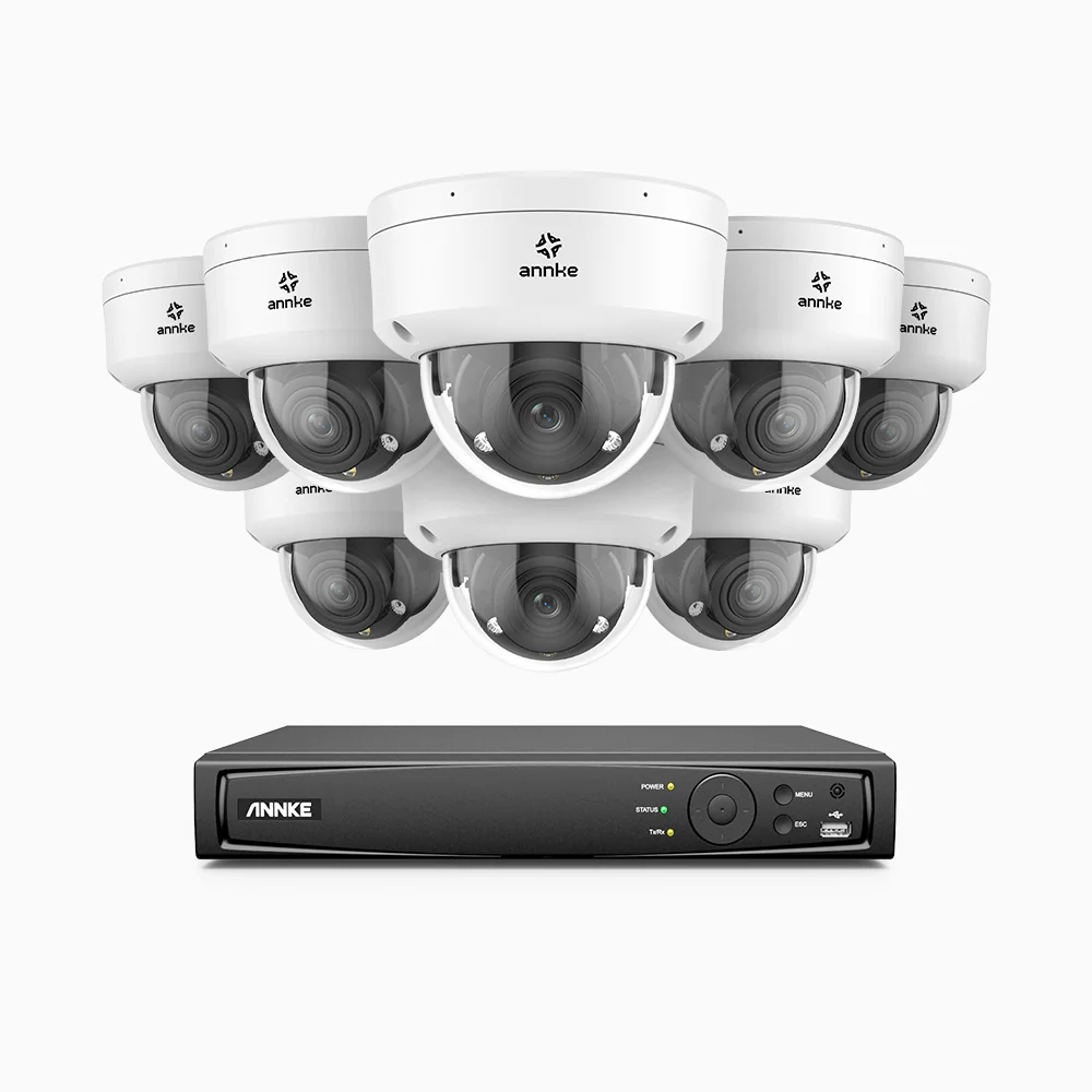 HZ804 - 4K 8 Channel 8 Cameras PoE Security System, 4X Optical Zoom, 2.8 - 12 MM Motorized Varifocal Lens, Smart Dual Light Night Vision, Motion Detection 2.0, Built-in Microphone, Siren & Strobe Alarm, Upgraded Version - Image 2