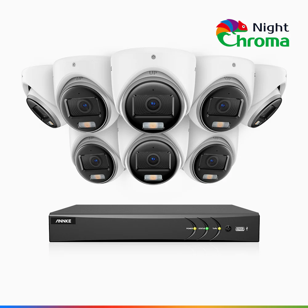 NightChroma<sup>TM</sup> NAK500 - Updated Version, 3K 8 Channel 8 Cameras TVI Security System, Acme Color Night Vision, 2960 × 1665 Resolution, f/1.0 Aperture (0.001 Lux), Built-in Microphone, IP67 - Image 2