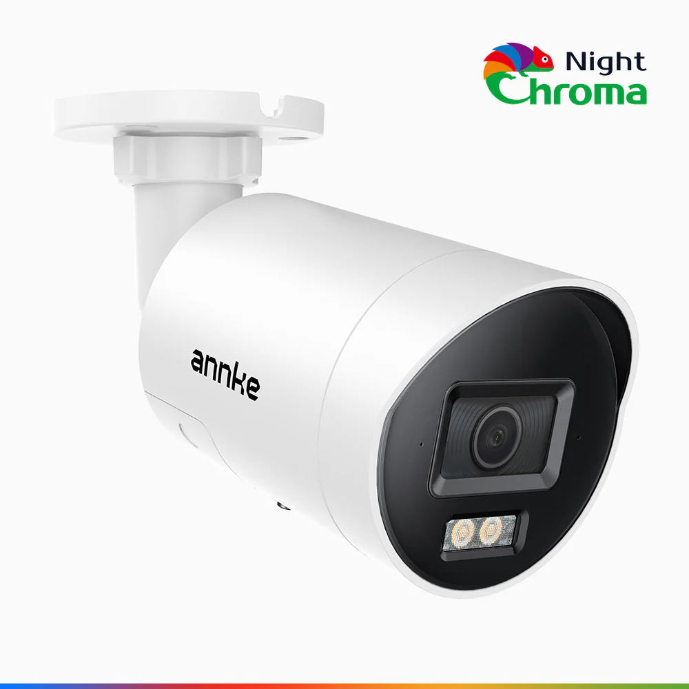 NightChroma<sup>TM</sup> NCBR800 - 4K Outdoor PoE Security Camera, Red Blue Flashing Lights & Siren, 3840*2160, Acme Color & IR Night Vision, Human & Vehicle Detection, Two-Way Audio, IP67 Weatherproof, All-Metal Housing - Image 2
