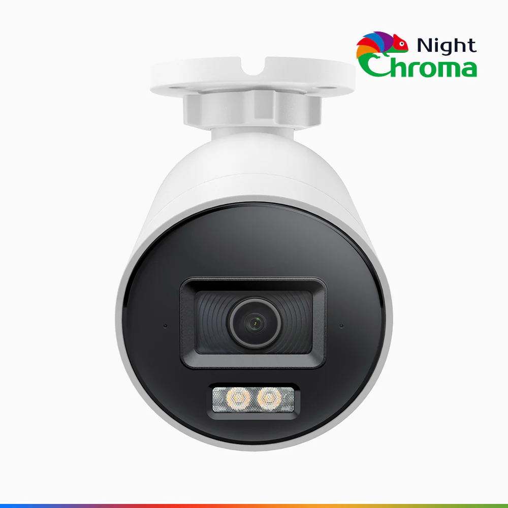 NightChroma<sup>TM</sup> NCBR800 - 4K Outdoor PoE Security Camera, Red Blue Flashing Lights & Siren, 3840*2160, Acme Color & IR Night Vision, Human & Vehicle Detection, Two-Way Audio, IP67 Weatherproof, All-Metal Housing - Image 3