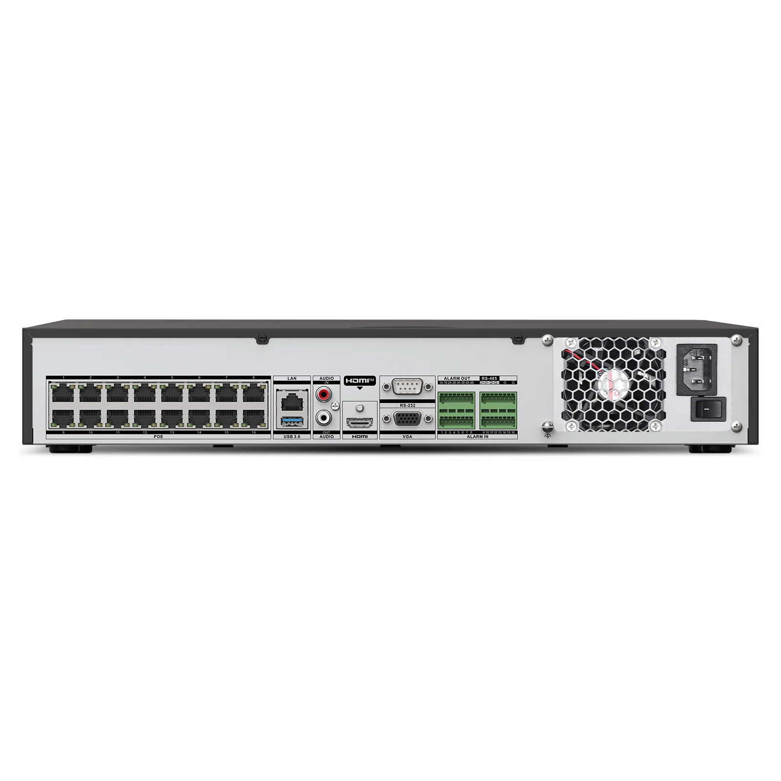 NR3212 - 4K 32 Channel PoE NVR Recorder with 16 PoE Ports, 12MP Video Resolution, 4 Hard Drive Bays, H.265+, Motion Detection, Remote Access - Image 4
